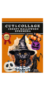 Cut and Collage Creepy Halloween Ephemera Book